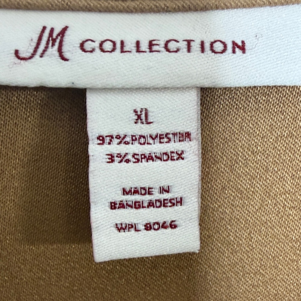 JM Collection Tan Faux Suede Utility Shacket Size XL - Picture 10 of 15